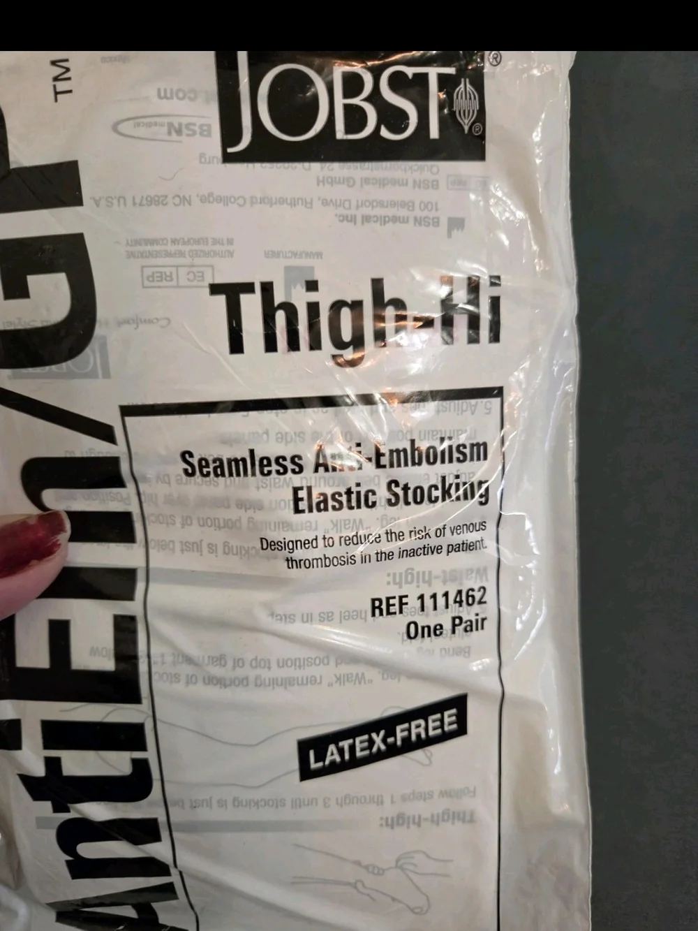 JOBST Thigh-High Anti-Embolism Compression Stockings White New